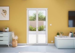 Porte Fenêtre PVC vue intérieur blanc