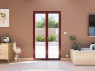 Porte Fenêtre PVC vue intérieur Rouge