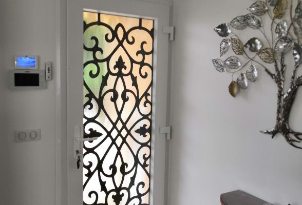 Porte PVC Nassau Grille Bronze - TRYBA Marseille